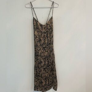 Chocolate Black and Tan Maxi Dress